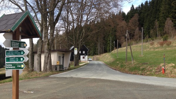 Blick auf den Anfahrtsweg