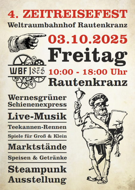 Plakat mit allen wichtigen Infos zum Zeitreisefest